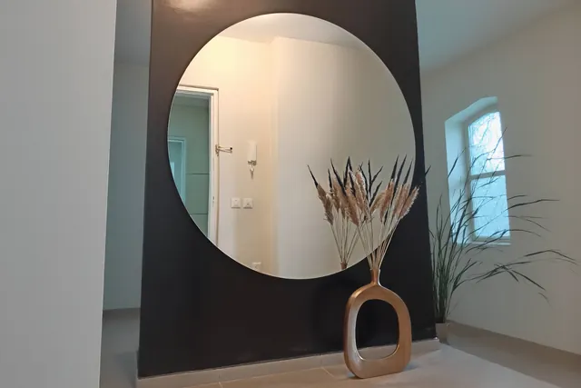 מראה עגולה, כניסה, התקנה של GlassFix
