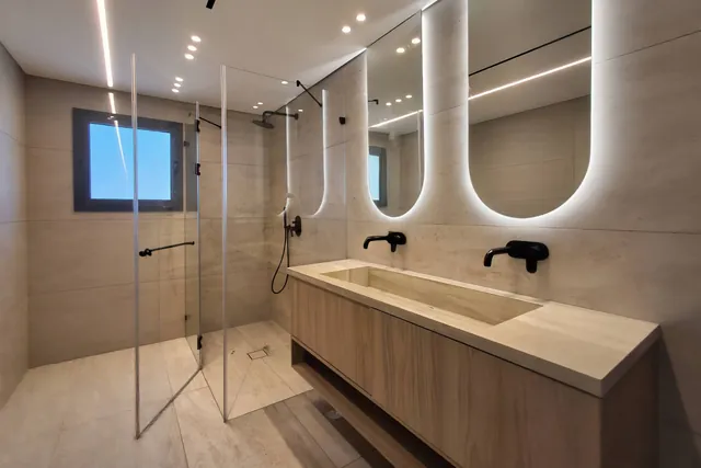 מראות קפסולה עם לד, התקנה של GlassFix